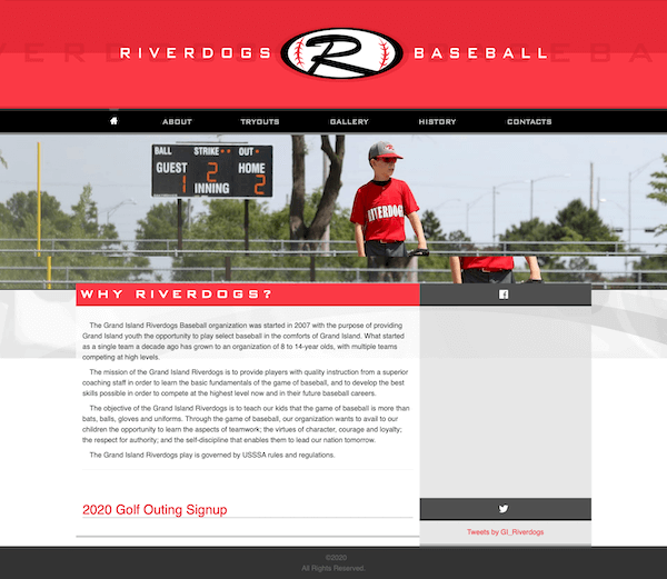 GI Riverdogs Website Before